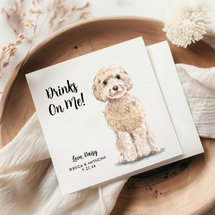 Servilleta De Papel Perro Boda Cocktail Napkins