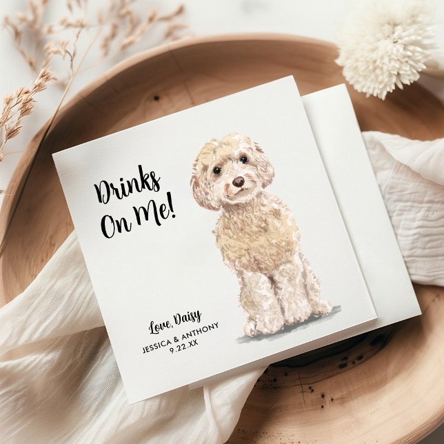 Servilleta De Papel Perro Boda Cocktail Napkins (Subido por el creador)