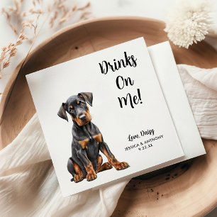 Servilleta De Papel Perro Boda Cocktail Napkins