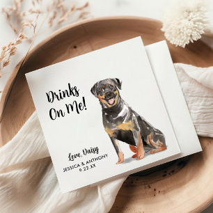 Servilleta De Papel Perro Boda Cocktail Napkins