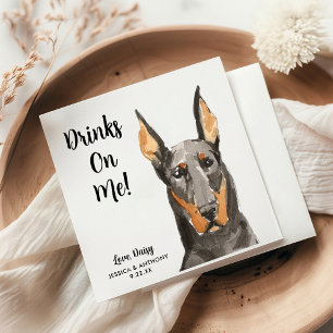 Servilleta De Papel Perro Boda Cocktail Napkins