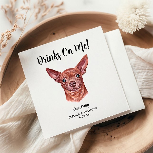 Servilleta De Papel Perro Boda Cocktail Napkins (Subido por el creador)