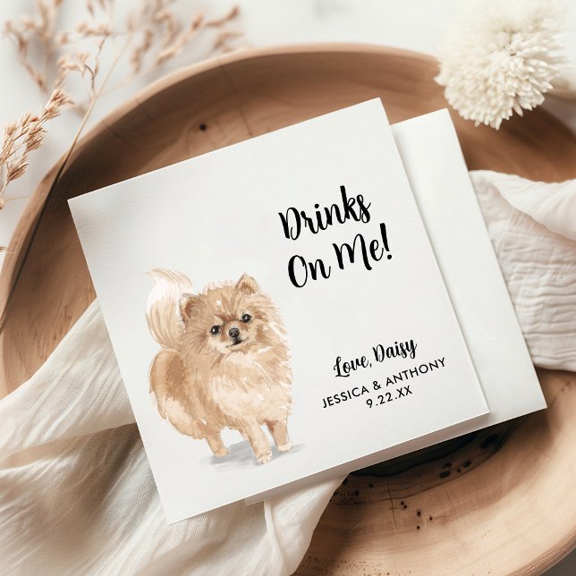 Servilleta De Papel Perro Boda Cocktail Napkins (Subido por el creador)