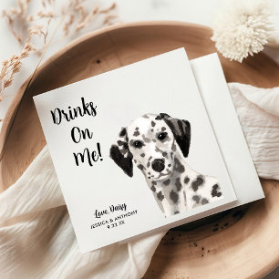 Servilleta De Papel Perro Boda Cocktail Napkins