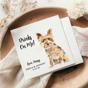 Servilleta De Papel Perro Boda Cocktail Napkins