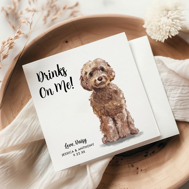 Servilleta De Papel Perro Boda Cocktail Napkins (Subido por el creador)