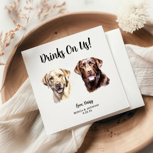 Servilleta De Papel Perro Boda Cocktail Napkins