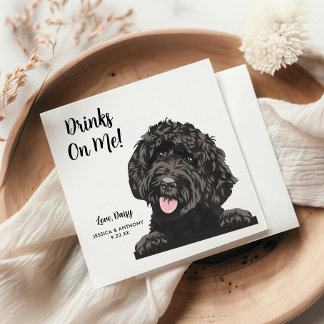 Servilleta De Papel Perro Boda Cocktail Napkins