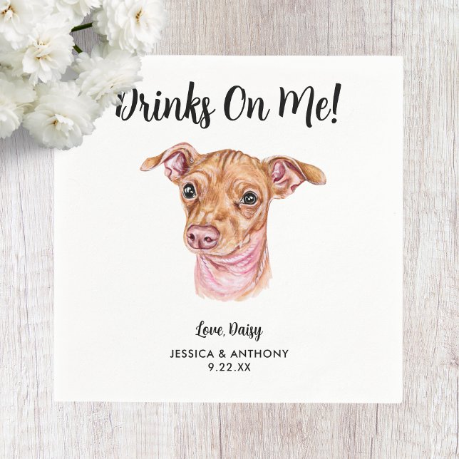 Servilleta De Papel Perro Boda Cocktail Napkins (Subido por el creador)