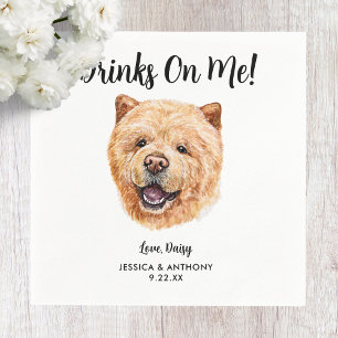 Servilleta De Papel Perro Boda Cocktail Napkins