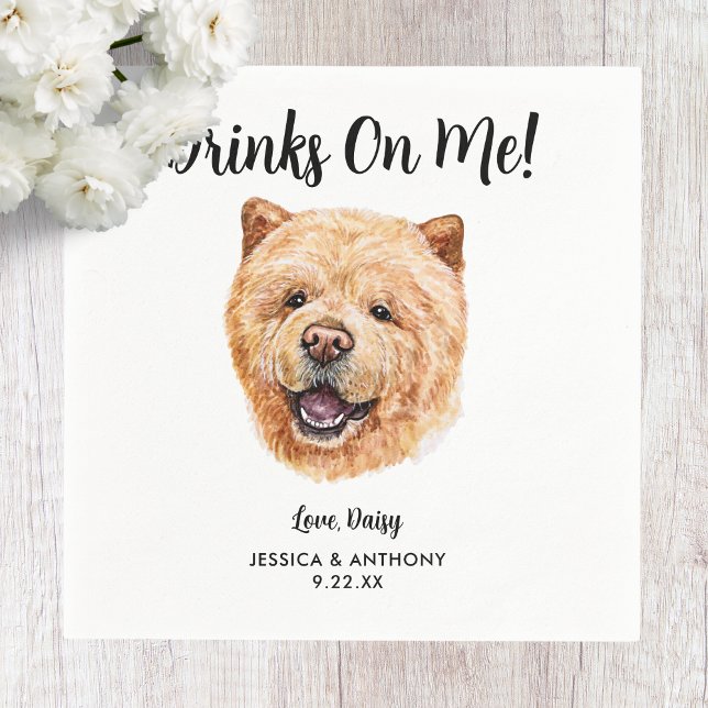 Servilleta De Papel Perro Boda Cocktail Napkins (Subido por el creador)