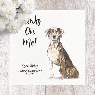 Servilleta De Papel Perro Boda Cocktail Napkins