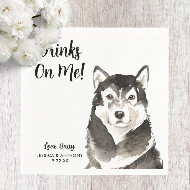 Servilleta De Papel Perro Boda Cocktail Napkins (Subido por el creador)