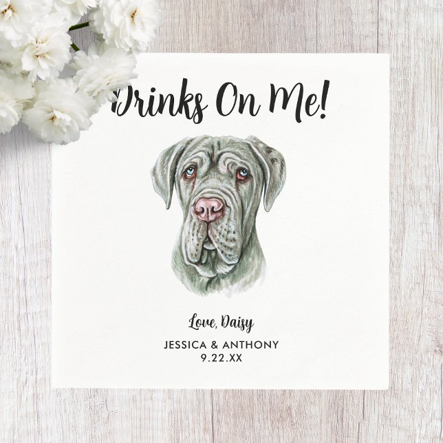 Servilleta De Papel Perro Boda Cocktail Napkins (Subido por el creador)
