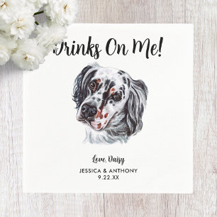 Servilleta De Papel Perro Boda Cocktail Napkins