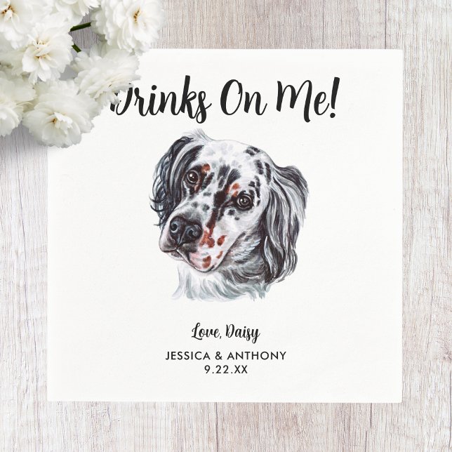 Servilleta De Papel Perro Boda Cocktail Napkins (Subido por el creador)