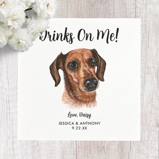 Servilleta De Papel Perro Boda Cocktail Napkins (Subido por el creador)