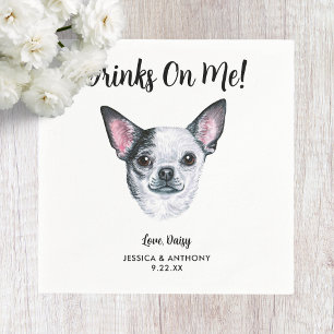 Servilleta De Papel Perro Boda Cocktail Napkins