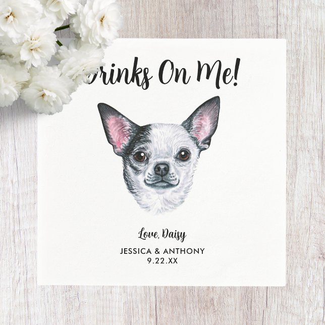 Servilleta De Papel Perro Boda Cocktail Napkins (Subido por el creador)