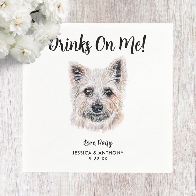 Servilleta De Papel Perro Boda Cocktail Napkins (Subido por el creador)
