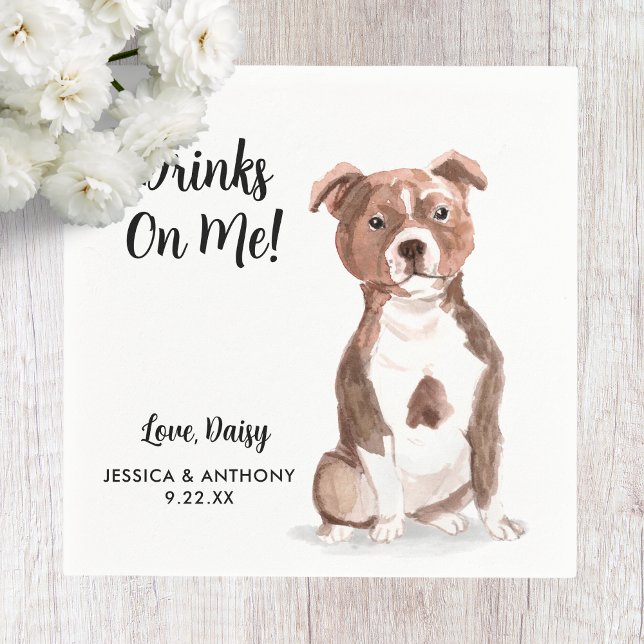 Servilleta De Papel Perro Boda Cocktail Napkins (Subido por el creador)