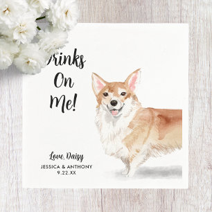 Servilleta De Papel Perro Boda Cocktail Napkins