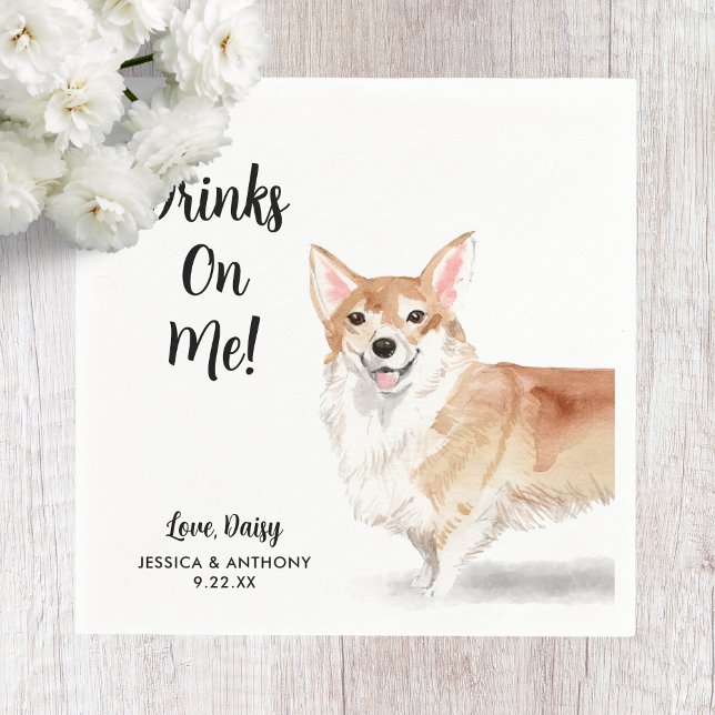 Servilleta De Papel Perro Boda Cocktail Napkins (Subido por el creador)