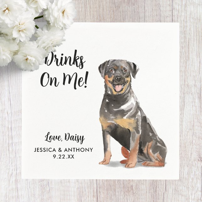 Servilleta De Papel Perro Boda Cocktail Napkins (Subido por el creador)