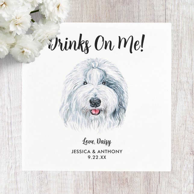 Servilleta De Papel Perro Boda Cocktail Napkins (Subido por el creador)