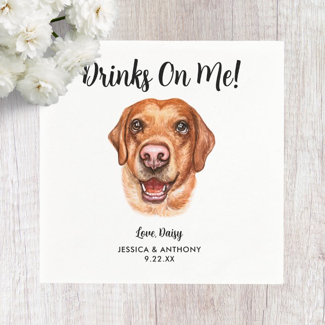 Servilleta De Papel Perro Boda Cocktail Napkins (Subido por el creador)