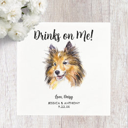 Servilleta De Papel Perro Boda Cocktail Napkins