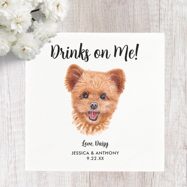Servilleta De Papel Perro Boda Cocktail Napkins (Subido por el creador)