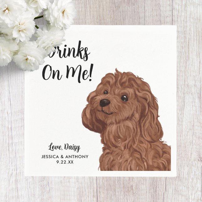 Servilleta De Papel Perro Boda Cocktail Napkins (Subido por el creador)