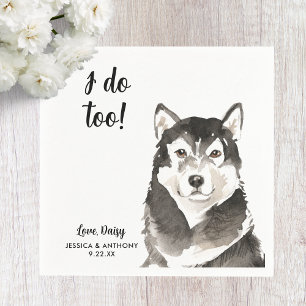 Servilleta De Papel Perro Boda Cocktail Napkins