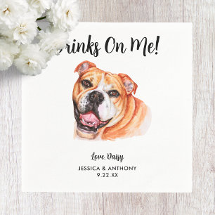 Servilleta De Papel Perro Boda Cocktail Napkins