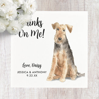 Servilleta De Papel Perro Boda Cocktail Napkins