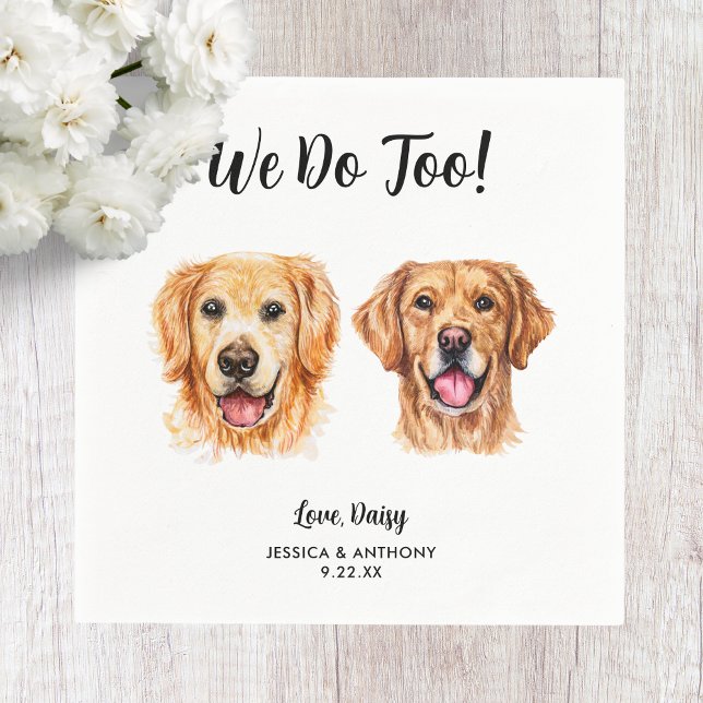 Servilleta De Papel Perro Boda Cocktail Napkins (Subido por el creador)