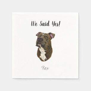 Servilleta De Papel Perro Boda Cocktail Napkins