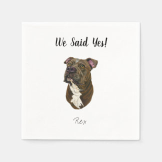 Servilleta De Papel Perro Boda Cocktail Napkins