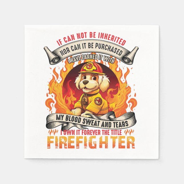 Servilleta De Papel Perro bombero (Anverso)