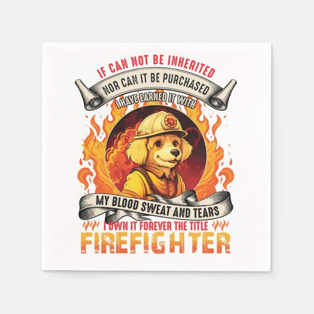 Servilleta De Papel Perro bombero (Anverso)