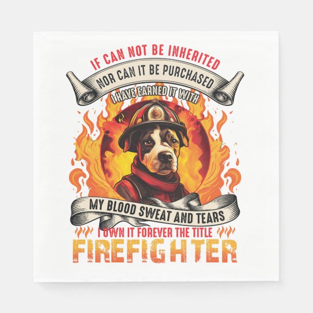 Servilleta De Papel Perro bombero (Anverso)