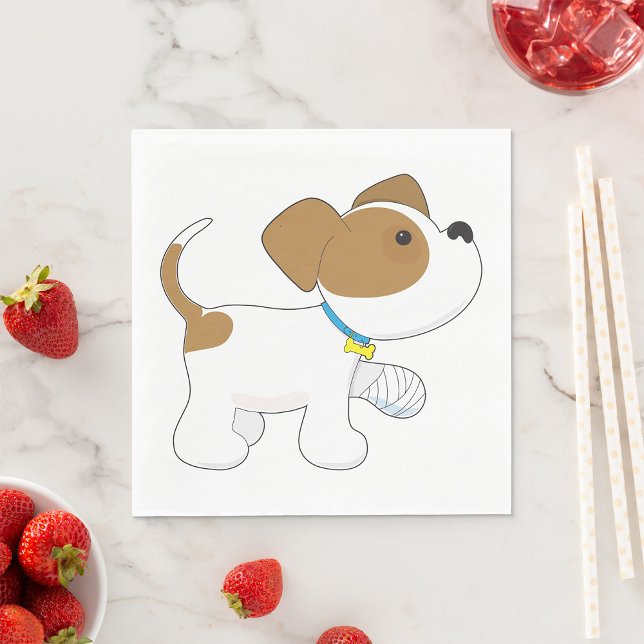 Servilleta De Papel Perro cachorro herido (Subido por el creador)