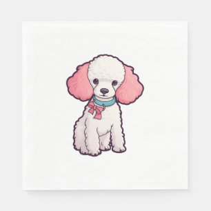 Servilleta De Papel Perro Caniche Super Lindo