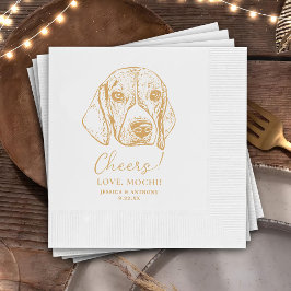 Servilleta De Papel Perro Catahoula Chequea Personalizado Perro Boda N