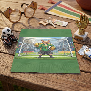 Servilleta De Papel Perro Chihuahua Divertido Portero de Fútbol