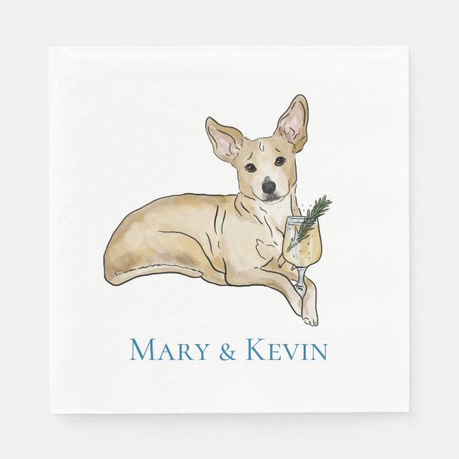 Servilleta De Papel Perro chiwawa de Mary's Dog Napkins (Anverso)