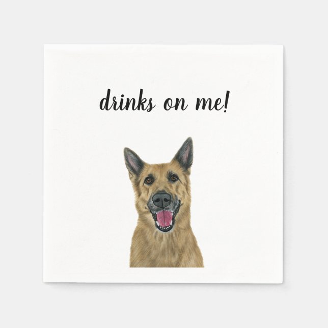 Servilleta De Papel Perro Cocktail Napkins (Anverso)