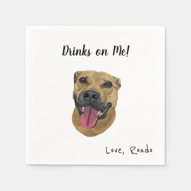 Servilleta De Papel Perro Cocktail Napkins (Anverso)