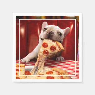 Servilleta De Papel Perro comiendo pizza Slice